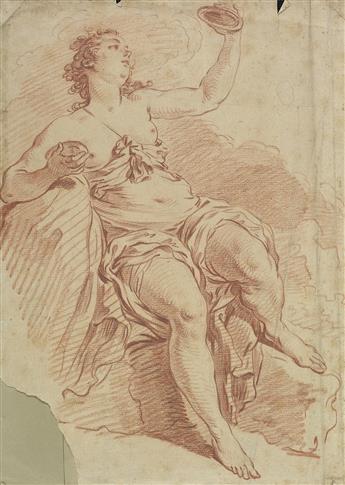 FRENCH SCHOOL, 18TH CENTURY Three red chalk figure drawings.
